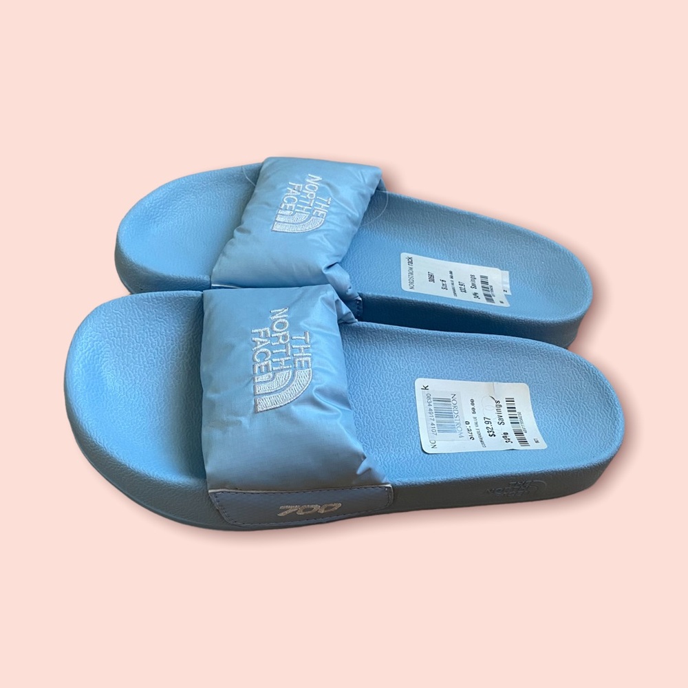 NEW: Baby Blue North Face Puffer Slides - Picture 2 of 4